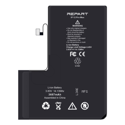 iPhone 12 Pro Max Akkumlátor, Repart 3687mAh