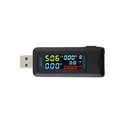 Többfunkciós USB Teszter, Fekete ( USB-A - USB-A)