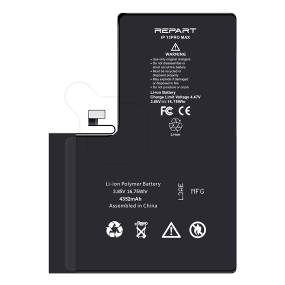 iPhone 13 Pro Max Akkumlátor, Repart 4352mAh