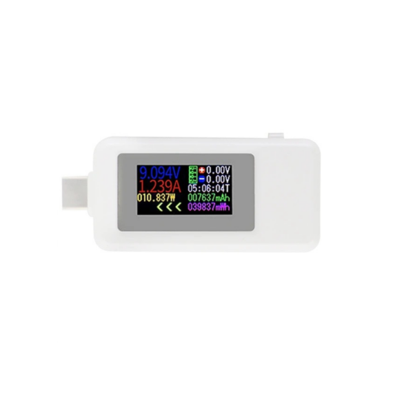 Többfunkciós USB Teszter, Fehér (Type-C - Type-C)